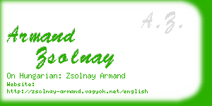 armand zsolnay business card